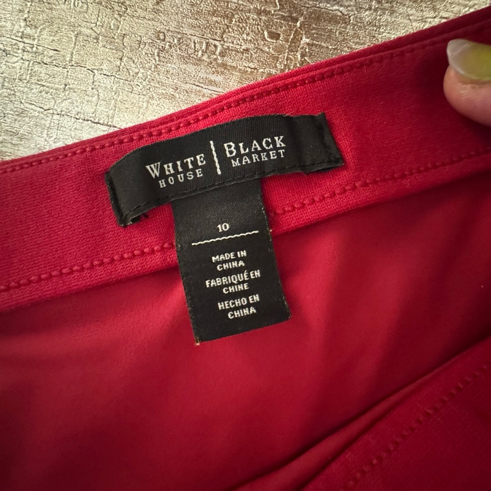 White House Black Market Red Pencil Skirt, Size 10 - Picture 4 of 6